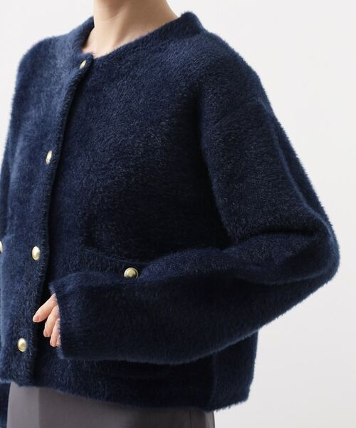 THE SHOP TK / ザ ショップ ティーケー カーディガン・ボレロ | 【即戦力】ベロアフェザーカーディガン | 詳細15