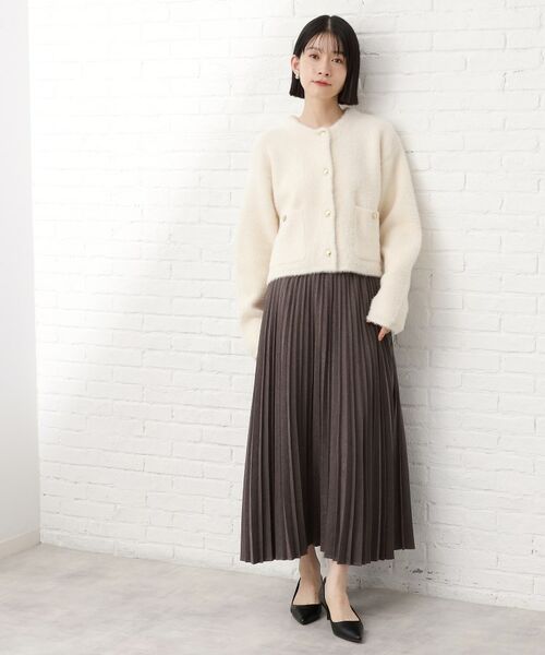 THE SHOP TK / ザ ショップ ティーケー カーディガン・ボレロ | 【即戦力】ベロアフェザーカーディガン | 詳細5