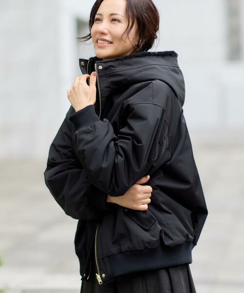 THE SHOP TK / ザ ショップ ティーケー レザーブルゾン・ジャケット | 【2WAY/洗える】リバーシブル フェイクファーブルゾン | 詳細13