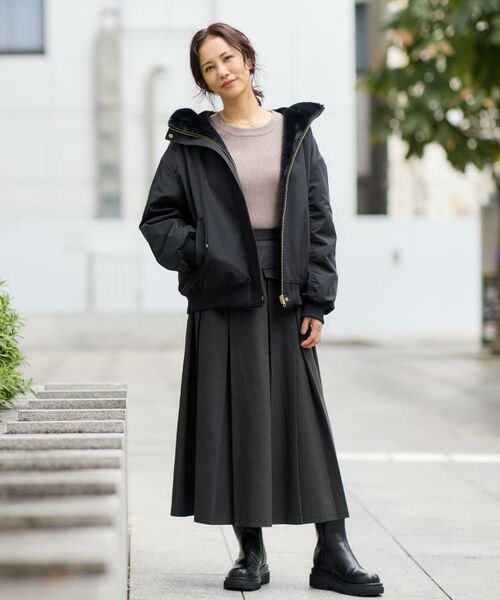 THE SHOP TK / ザ ショップ ティーケー レザーブルゾン・ジャケット | 【2WAY/洗える】リバーシブル フェイクファーブルゾン | 詳細14