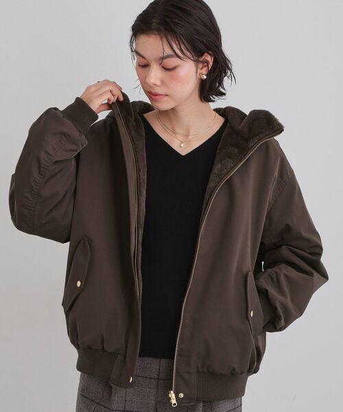 THE SHOP TK / ザ ショップ ティーケー レザーブルゾン・ジャケット | 【2WAY/洗える】リバーシブル フェイクファーブルゾン | 詳細22