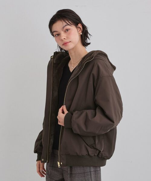 THE SHOP TK / ザ ショップ ティーケー レザーブルゾン・ジャケット | 【2WAY/洗える】リバーシブル フェイクファーブルゾン | 詳細23