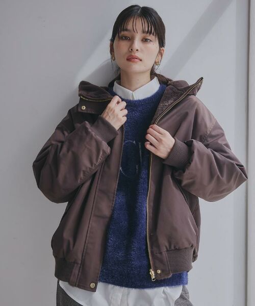 THE SHOP TK / ザ ショップ ティーケー レザーブルゾン・ジャケット | 【2WAY/洗える】リバーシブル フェイクファーブルゾン(ブラウン(043))