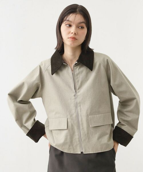 THE SHOP TK / ザ ショップ ティーケー レザーブルゾン・ジャケット | カバーオールジャケット【洗える】 | 詳細1