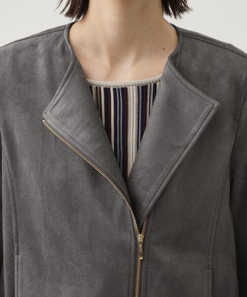THE SHOP TK / ザ ショップ ティーケー レザーブルゾン・ジャケット | スエードライク ライダースジャケット | 詳細13