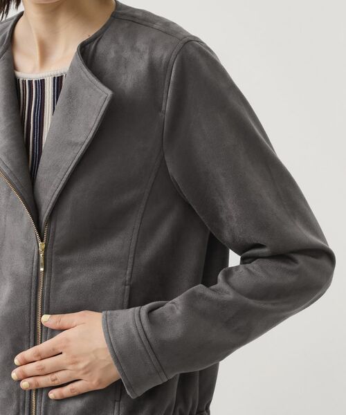 THE SHOP TK / ザ ショップ ティーケー レザーブルゾン・ジャケット | スエードライク ライダースジャケット | 詳細14