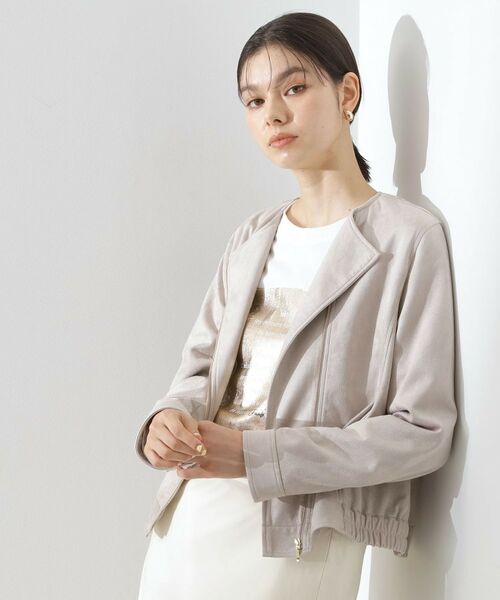 THE SHOP TK / ザ ショップ ティーケー レザーブルゾン・ジャケット | スエードライク ライダースジャケット | 詳細6