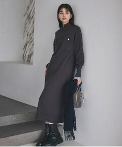 THE SHOP TK / ザ ショップ ティーケー ロング・マキシ丈ワンピース | 1枚でこなれ見え ハーフZIPワンピース【毛玉になりにくい/静電気防止/洗濯機OK】