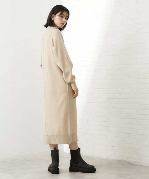 THE SHOP TK / ザ ショップ ティーケー ロング・マキシ丈ワンピース | 1枚でこなれ見え ハーフZIPワンピース【毛玉になりにくい/静電気防止/洗濯機OK】 | 詳細10