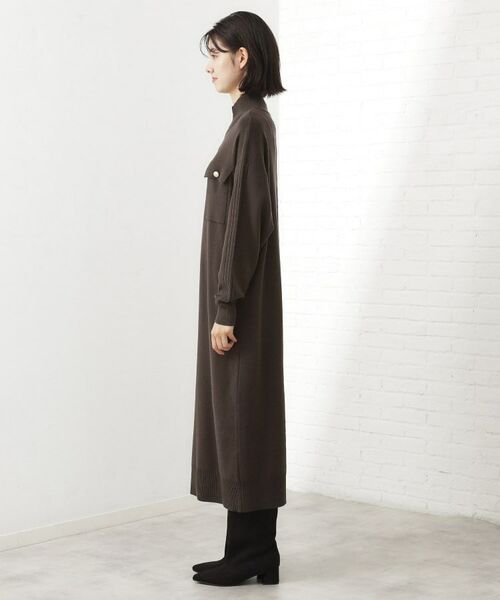 THE SHOP TK / ザ ショップ ティーケー ロング・マキシ丈ワンピース | 1枚でこなれ見え ハーフZIPワンピース【毛玉になりにくい/静電気防止/洗濯機OK】 | 詳細13