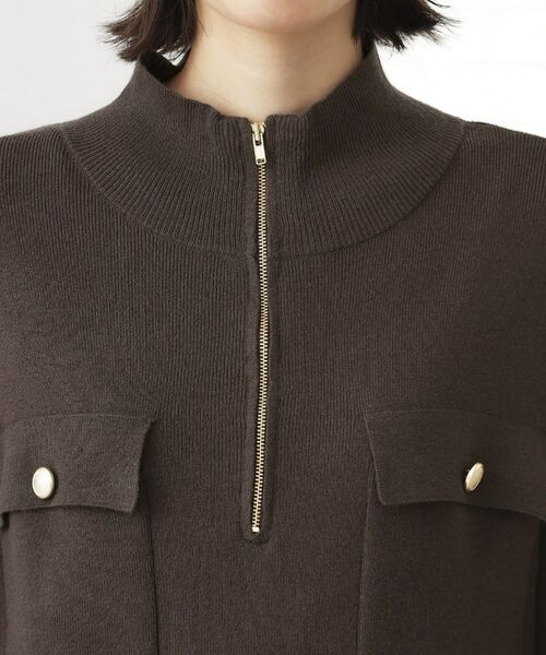 THE SHOP TK / ザ ショップ ティーケー ロング・マキシ丈ワンピース | 1枚でこなれ見え ハーフZIPワンピース【毛玉になりにくい/静電気防止/洗濯機OK】 | 詳細15