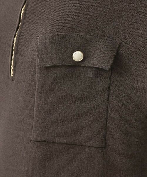 THE SHOP TK / ザ ショップ ティーケー ロング・マキシ丈ワンピース | 1枚でこなれ見え ハーフZIPワンピース【毛玉になりにくい/静電気防止/洗濯機OK】 | 詳細17