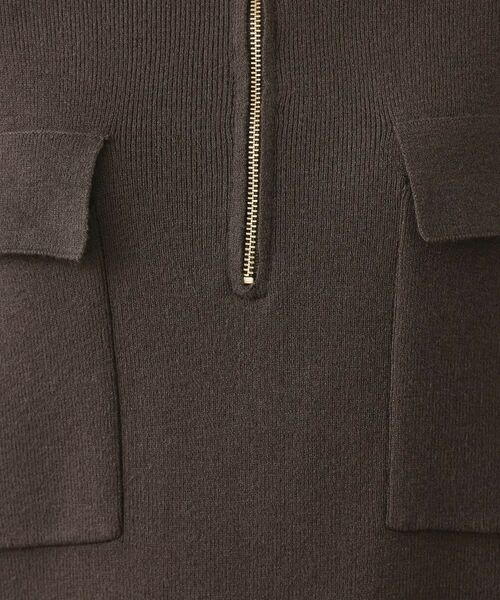 THE SHOP TK / ザ ショップ ティーケー ロング・マキシ丈ワンピース | 1枚でこなれ見え ハーフZIPワンピース【毛玉になりにくい/静電気防止/洗濯機OK】 | 詳細7