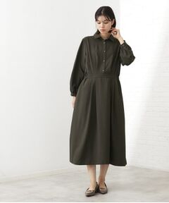 THE SHOP TK / ザ ショップ ティーケー ロング・マキシ丈ワンピース | 【即戦力】フィット＆フレア長袖ワンピース