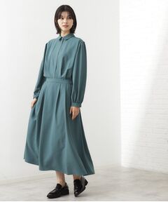 THE SHOP TK / ザ ショップ ティーケー ロング・マキシ丈ワンピース | 【即戦力】フィット＆フレア長袖ワンピース