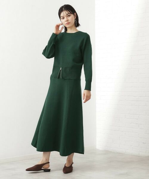 THE SHOP TK / ザ ショップ ティーケー セットアップ | 【前後2WAY】ニットセットアップ(グリーン(023))