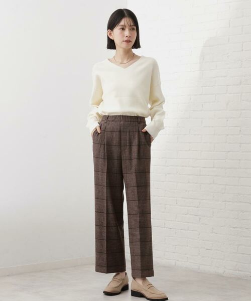 THE SHOP TK / ザ ショップ ティーケー パンツ | 【着丈選べる/XS～XLサイズ】あったか裏起毛ワイドパンツ | 詳細12