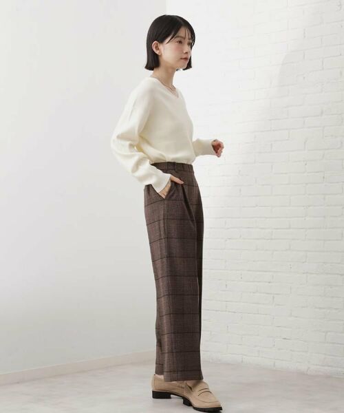 THE SHOP TK / ザ ショップ ティーケー パンツ | 【着丈選べる/XS～XLサイズ】あったか裏起毛ワイドパンツ | 詳細13