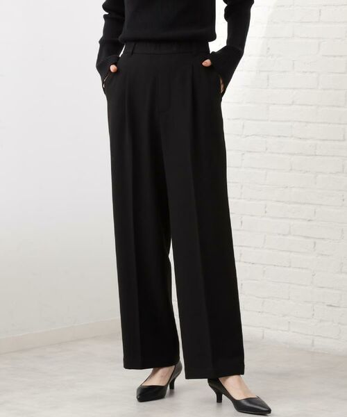 THE SHOP TK / ザ ショップ ティーケー パンツ | 【着丈選べる/XS～XLサイズ】あったか裏起毛ワイドパンツ | 詳細20