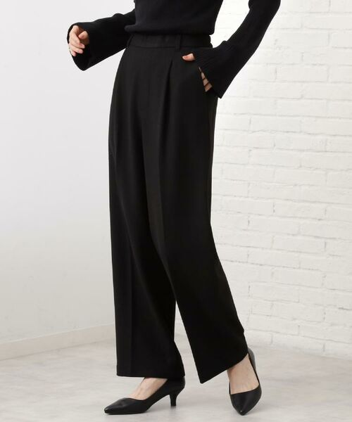 THE SHOP TK / ザ ショップ ティーケー パンツ | 【着丈選べる/XS～XLサイズ】あったか裏起毛ワイドパンツ | 詳細21