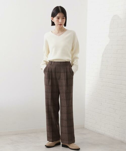 THE SHOP TK / ザ ショップ ティーケー パンツ | 【着丈選べる/XS～XLサイズ】あったか裏起毛ワイドパンツ | 詳細3