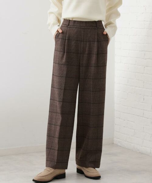 THE SHOP TK / ザ ショップ ティーケー パンツ | 【着丈選べる/XS～XLサイズ】あったか裏起毛ワイドパンツ | 詳細6