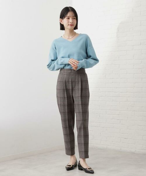 THE SHOP TK / ザ ショップ ティーケー パンツ | 【着丈選べる/XS～XLサイズ】あったか裏起毛テーパードパンツ | 詳細10