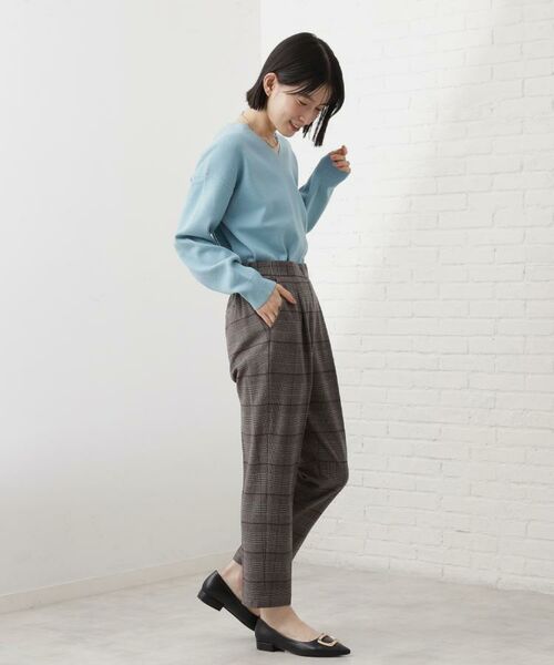 THE SHOP TK / ザ ショップ ティーケー パンツ | 【着丈選べる/XS～XLサイズ】あったか裏起毛テーパードパンツ | 詳細12