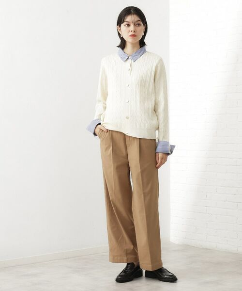 THE SHOP TK / ザ ショップ ティーケー パンツ | 【ラクで快適】ハイパーストレッチ あったか裏起毛ワイドパンツ | 詳細11