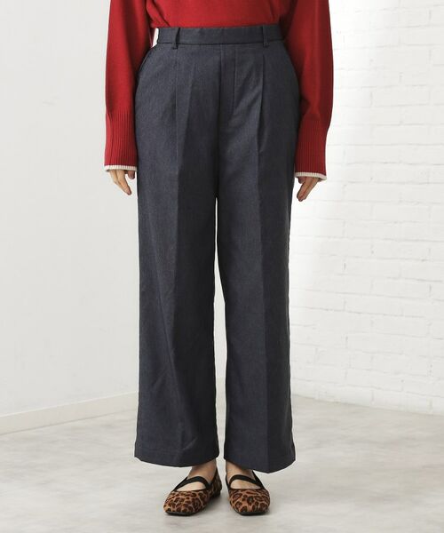 THE SHOP TK / ザ ショップ ティーケー パンツ | 【ラクで快適】ハイパーストレッチ あったか裏起毛ワイドパンツ | 詳細17