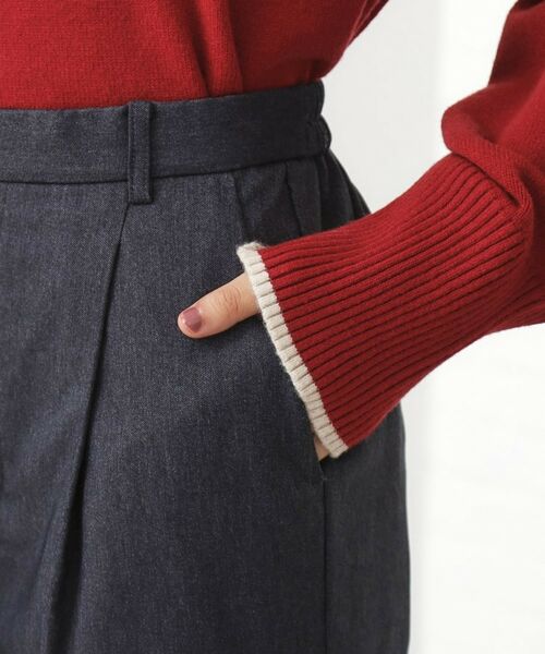 THE SHOP TK / ザ ショップ ティーケー パンツ | 【ラクで快適】ハイパーストレッチ あったか裏起毛ワイドパンツ | 詳細22