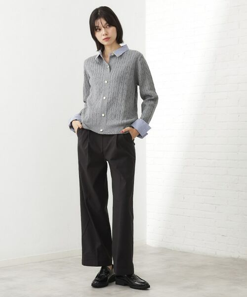 THE SHOP TK / ザ ショップ ティーケー パンツ | 【ラクで快適】ハイパーストレッチ あったか裏起毛ワイドパンツ | 詳細7