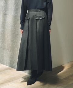 THE SHOP TK / ザ ショップ ティーケー ロング・マキシ丈スカート | フラップタックスカート【洗える】