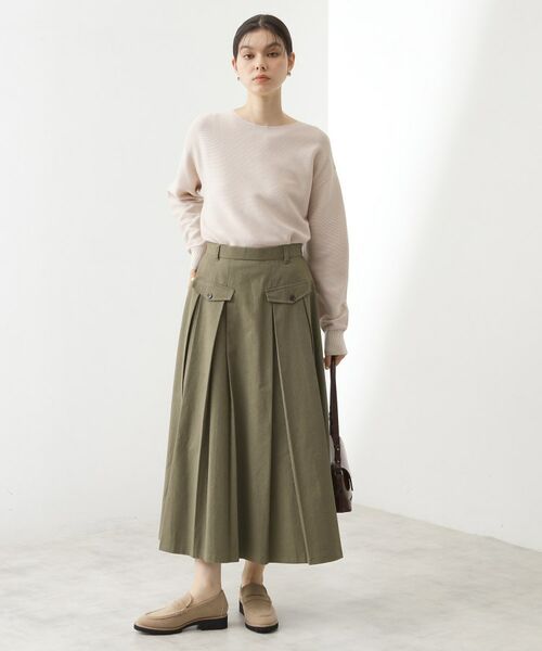 THE SHOP TK / ザ ショップ ティーケー ロング・マキシ丈スカート | フラップタックスカート【洗える】 | 詳細12