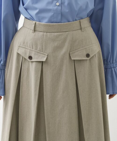 THE SHOP TK / ザ ショップ ティーケー ロング・マキシ丈スカート | フラップタックスカート【洗える】 | 詳細21