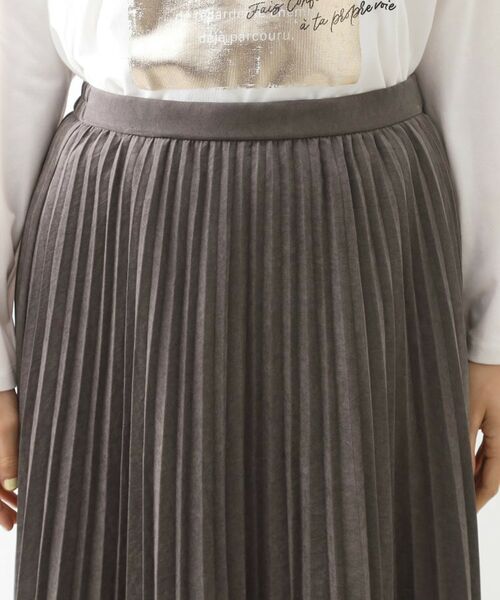 THE SHOP TK / ザ ショップ ティーケー ロング・マキシ丈スカート | スエードプリーツスカート【洗える】 | 詳細13