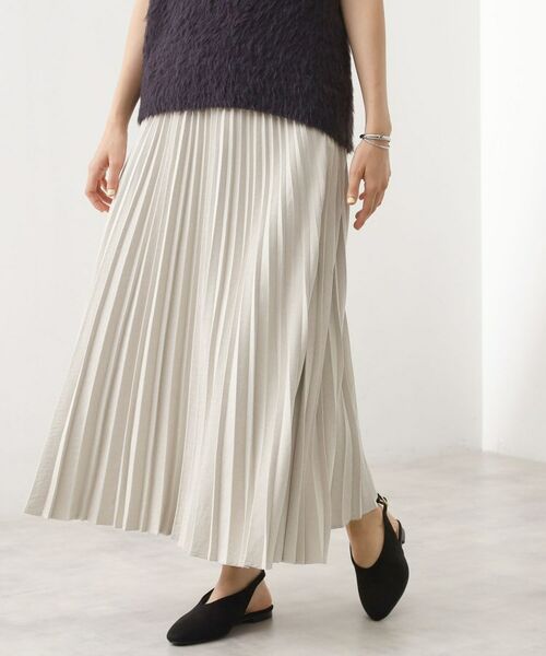 THE SHOP TK / ザ ショップ ティーケー ロング・マキシ丈スカート | スエードプリーツスカート【洗える】 | 詳細2