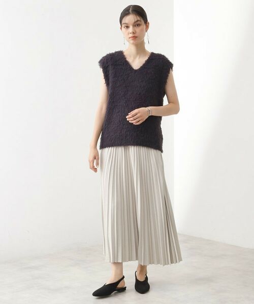 THE SHOP TK / ザ ショップ ティーケー ロング・マキシ丈スカート | スエードプリーツスカート【洗える】 | 詳細3