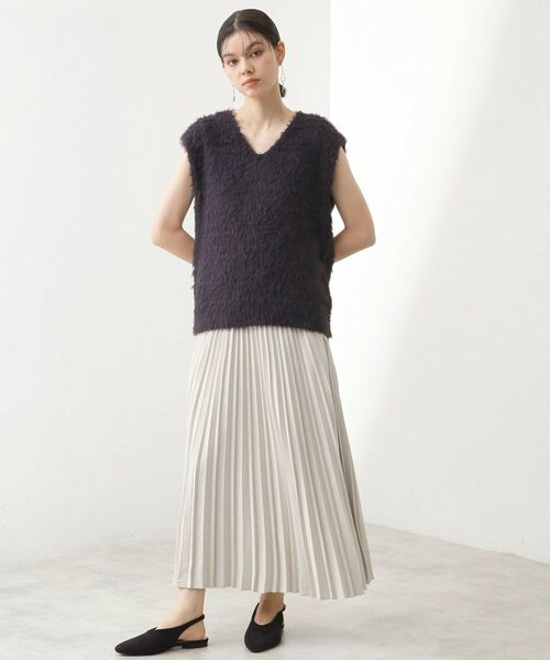 THE SHOP TK / ザ ショップ ティーケー ロング・マキシ丈スカート | スエードプリーツスカート【洗える】 | 詳細4