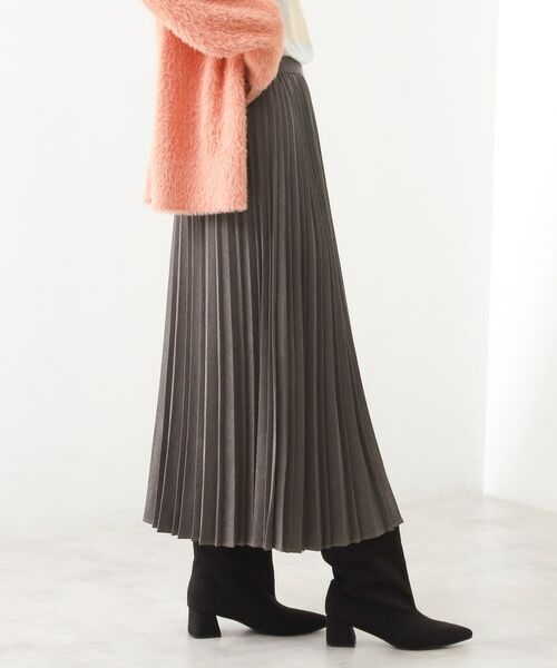 THE SHOP TK / ザ ショップ ティーケー ロング・マキシ丈スカート | スエードプリーツスカート【洗える】 | 詳細6