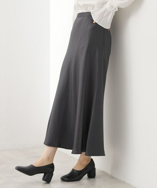 THE SHOP TK / ザ ショップ ティーケー ロング・マキシ丈スカート | サテンAラインスカート【洗える】 | 詳細15