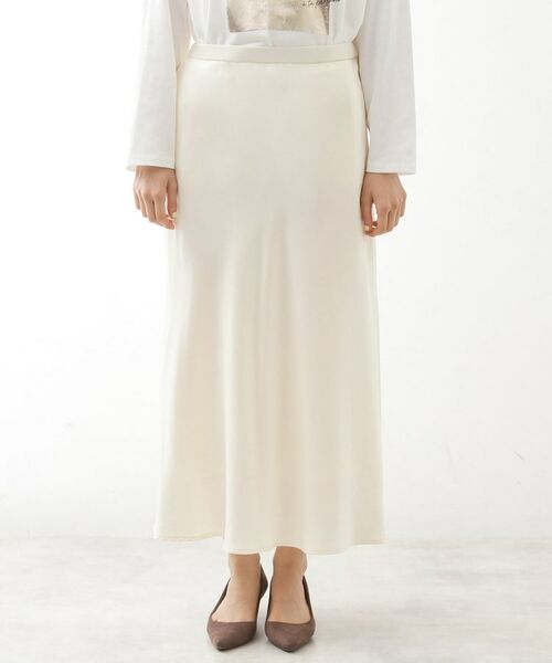 THE SHOP TK / ザ ショップ ティーケー ロング・マキシ丈スカート | サテンAラインスカート【洗える】 | 詳細17