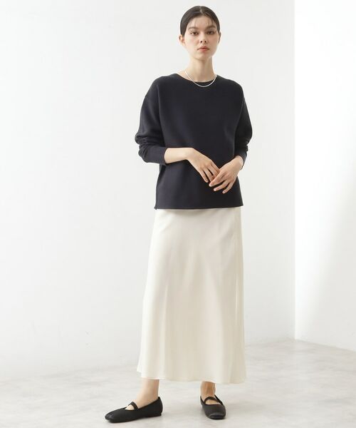 THE SHOP TK / ザ ショップ ティーケー ロング・マキシ丈スカート | サテンAラインスカート【洗える】 | 詳細7