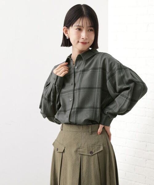 THE SHOP TK / ザ ショップ ティーケー シャツ・ブラウス | インしてる風にも着られるチェックシャツ | 詳細1