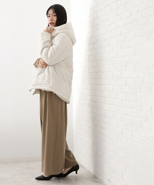 THE SHOP TK / ザ ショップ ティーケー その他アウター | 【すっきり見えシルエット】上品ふわもこ中綿ブルゾン | 詳細11