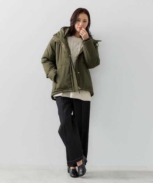 THE SHOP TK / ザ ショップ ティーケー その他アウター | 【すっきり見えシルエット】上品ふわもこ中綿ブルゾン | 詳細16