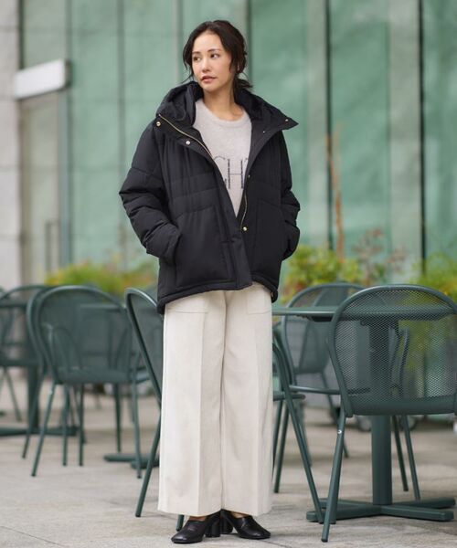 THE SHOP TK / ザ ショップ ティーケー その他アウター | 【すっきり見えシルエット】上品ふわもこ中綿ブルゾン | 詳細2