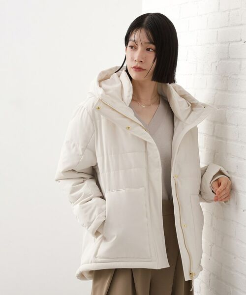 THE SHOP TK / ザ ショップ ティーケー その他アウター | 【すっきり見えシルエット】上品ふわもこ中綿ブルゾン | 詳細9