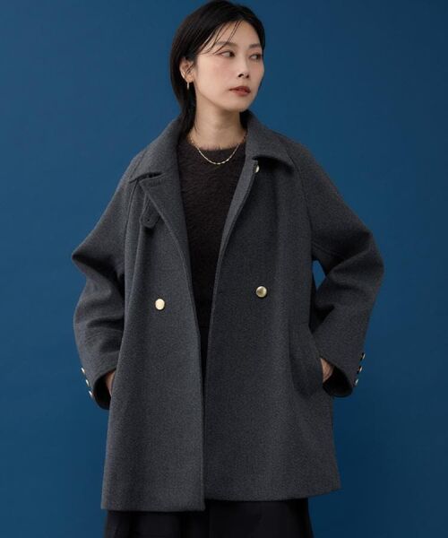 THE SHOP TK / ザ ショップ ティーケー その他アウター | クラシカルな装い ウールライクスタンドカラーコート | 詳細10