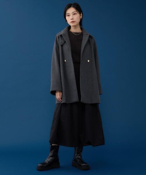 THE SHOP TK / ザ ショップ ティーケー その他アウター | クラシカルな装い ウールライクスタンドカラーコート | 詳細11